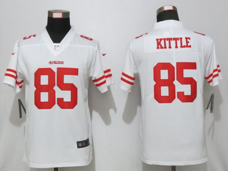 Women San Francisco 49ers 85 Kittle White Nike 2019 Vapor Untouchable Elite Player